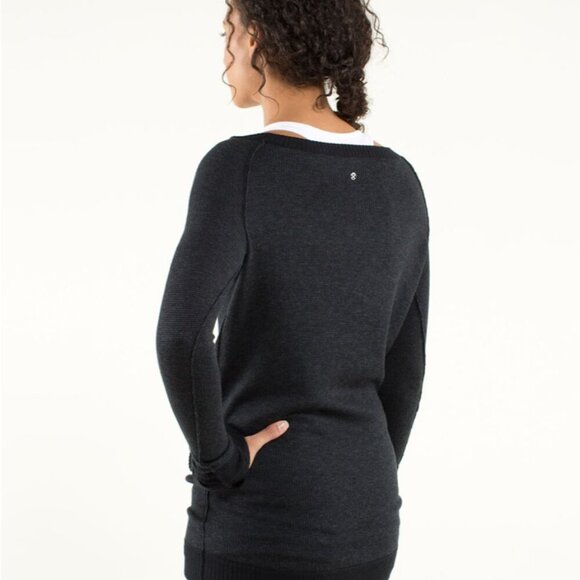 Lululemon - sz Large - Chai Time II Pullover in Black/Heathered Deep Coal - Picture 3 of 14